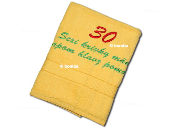 Osuška k 30-tce pro ženu SK
