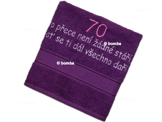 Osuška k 70-tce pro ženu