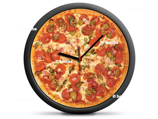 Nástěnné hodiny pro milovníky pizzy