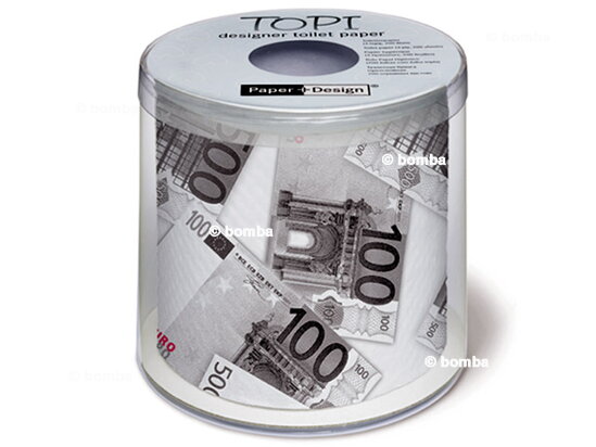 Toaletní papír Euro bankovky