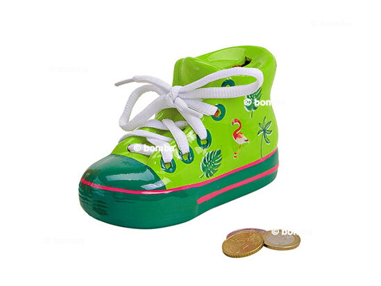 Keramická pokladnička zelená bota