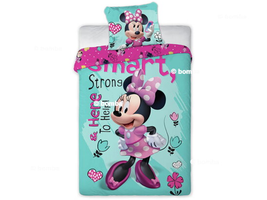 Povlečení Minnie Mouse - Hearts and Flowers