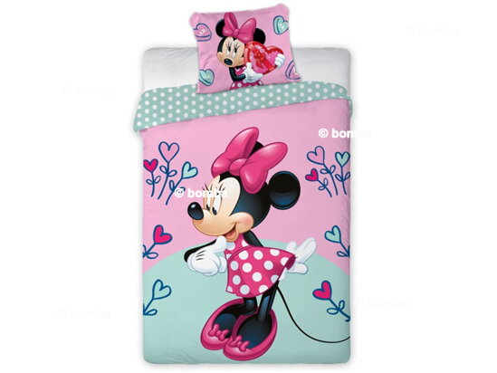 Ložní povlečení Minnie Mouse - Heart Flowers
