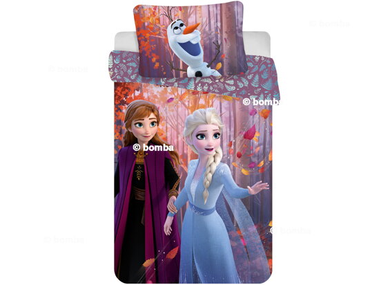 Dívčí ložní povlečení Frozen Anna, Elsa, Olaf