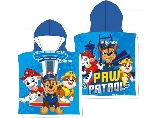 Modré pončo pro děti Tlapková patrola