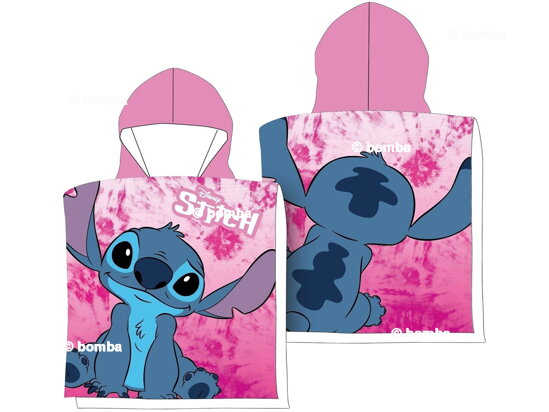 Růžové dětské pončo Lilo a Stitch