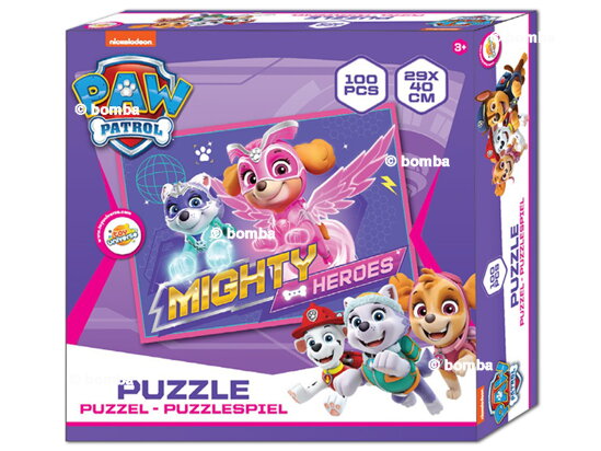 Puzzle Tlapková patrola Mighty Heroes - 100 dílků