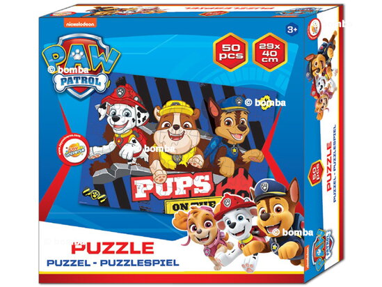 Puzzle Tlapková patrola - Pups On The Go! - 50 dílků