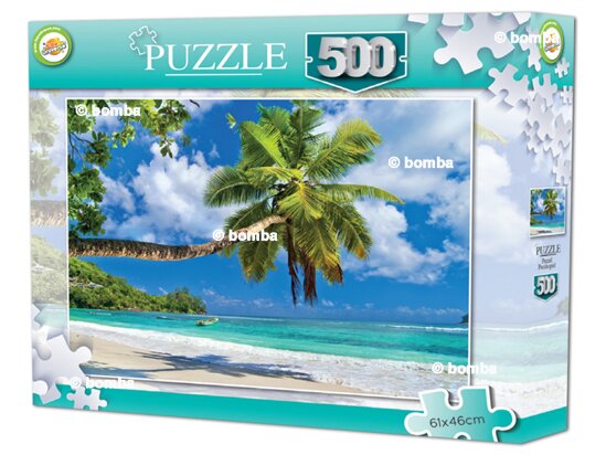 Puzzle Pláž s palmou - 500 dílků