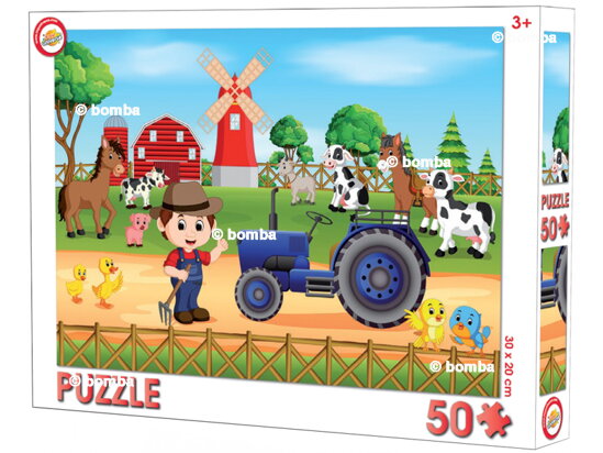 Puzzle pro děti Farma - 50 dílků