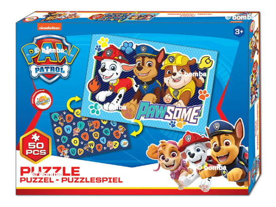 Puzzle Paw Patrol - Marshall, Chase a Rubble - 50 dílků