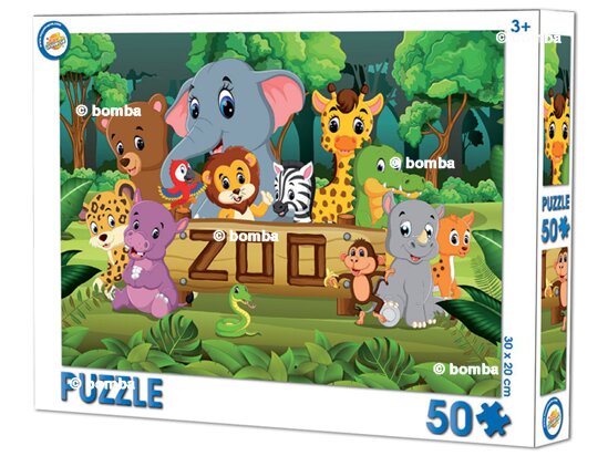Puzzle pro děti ZOO - 50 dílků