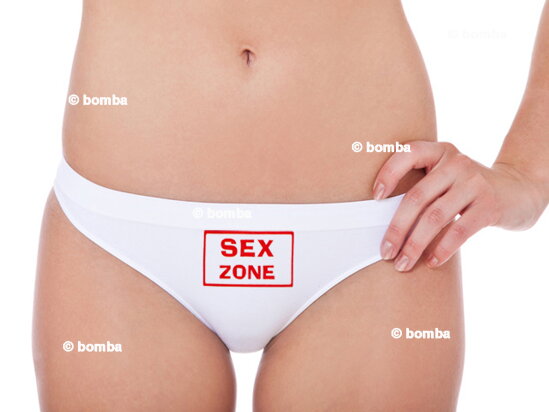 Kalhotky s nápisem Sex Zone - velikost M