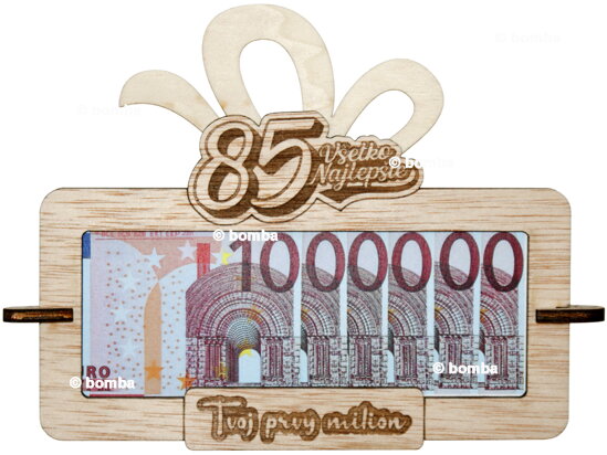 Tabulka na peníze Tvůj první milion k 85 SK