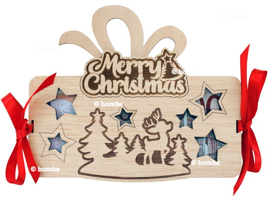 Tabulka na peníze - Merry Christmas EN