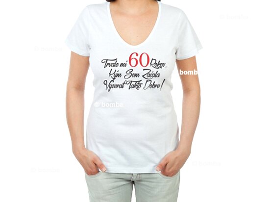 Narozeninové tričko k 60 pro ženu SK - velikost XL