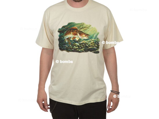 Rybářské tričko se štikou - velikost XL