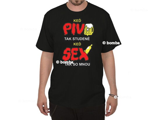 Tričko Když pivo tak studené SK - velikost XXXL