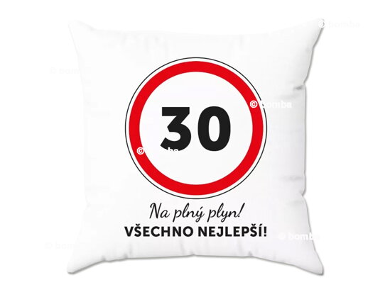 Narozeninový polštář k 30. narozeninám