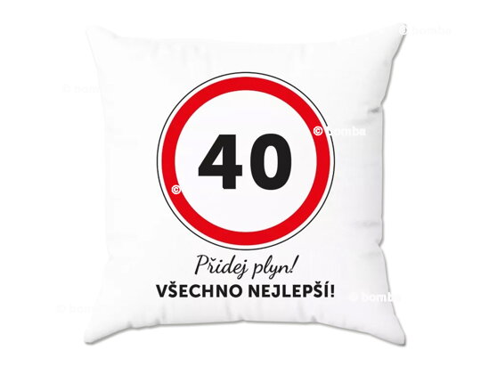Narozeninový polštář k 40. narozeninám