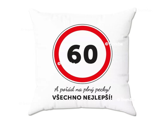 Narozeninový polštář k 60. narozeninám