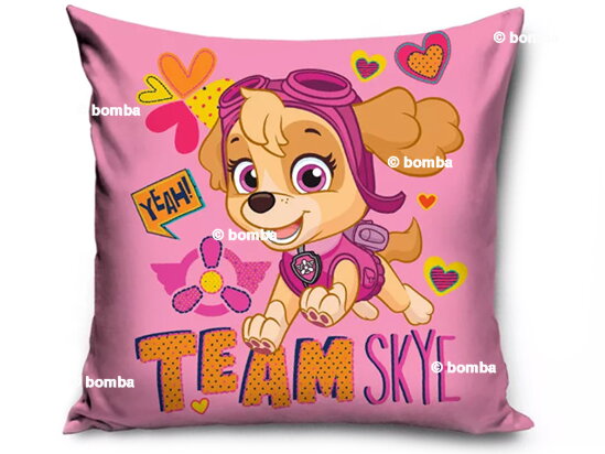 Růžový polštář Paw Patrol Skye