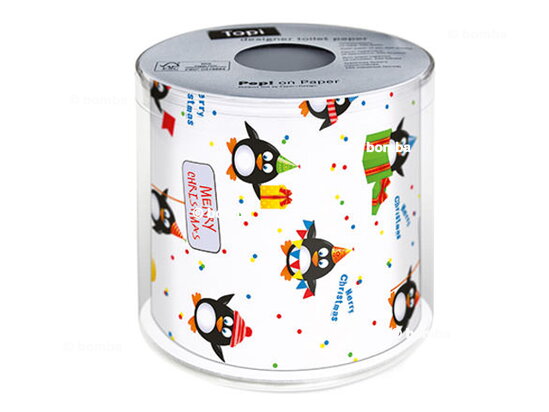 Vánoční toaletní papír s tučňáky