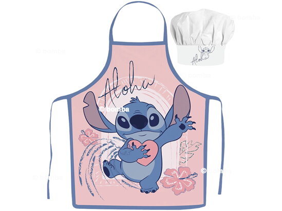 Dětská zástěra s čepicí Stitch Aloha