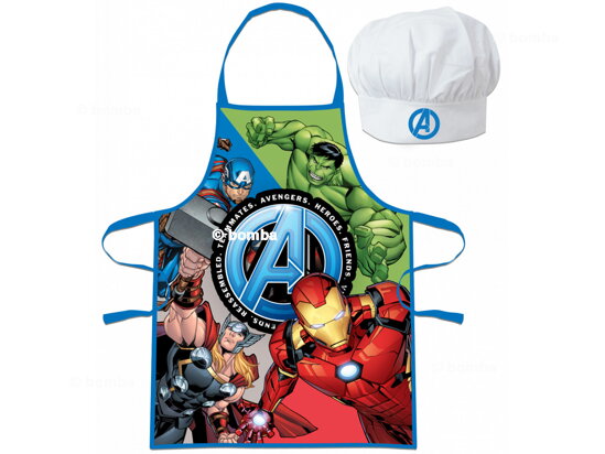 Dětská zástěra s kuchařskou čepicí Avengers II
