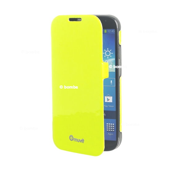 PU pouzdro flap Fluosh pro Galaxy S4, žluté