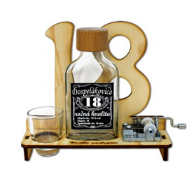 Značka na výročí 18 let s flašinetem SK