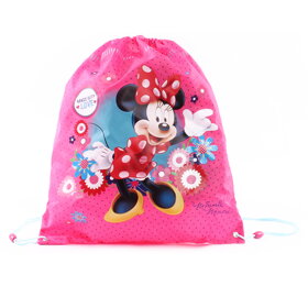 Taška na tělocvik Minnie Mouse s kytičkami