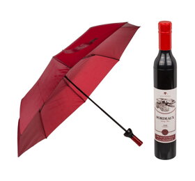 Deštník ve tvaru láhve červeného vína