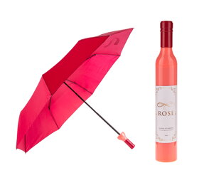 Deštník ve tvaru láhve růžového vína