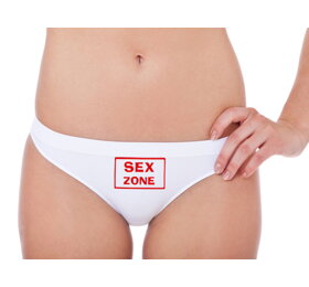 Kalhotky s nápisem Sex Zone - velikost L