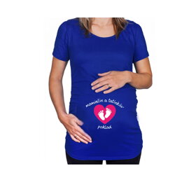 Modré těhotenské tričko Maminčin a tatínkův poklad
