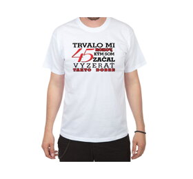 Narozeninové tričko pro muže na 45 SK - XXL