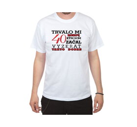 Narozeninové tričko pro muže na 40 SK - XL