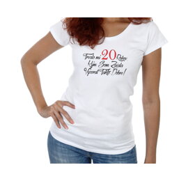 Narozeninové tričko k 20 pro ženu SK - velikost L