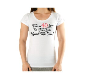 Narozeninové tričko k 40 pro ženu - velikost L