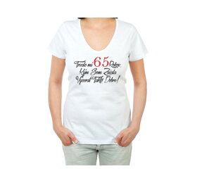 Narozeninové tričko k 65 pro ženu SK - velikost S