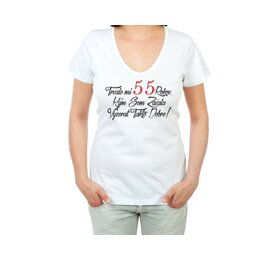 Narozeninové tričko k 55 pro ženu SK - velikost S