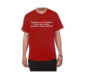 Tričko k 40-tce pro muže SK - XL, červené