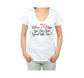Narozeninové tričko k 70 pro ženu SK - velikost L