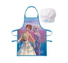 Dětská zástěra s čepicí Frozen II - Anna a Elsa
