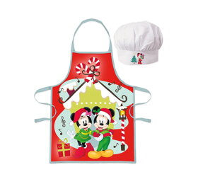 Dětská zástěra s čepicí Minnie a Mickey - Vánoce