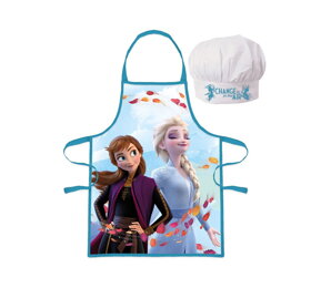 Dívčí zástěra s kuchařskou čepicí Anna a Elsa