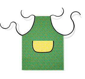 Zástěra zelená se žlutou kapsou