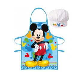 Dětská zástěra s kuchařskou čepicí Mickey Mouse