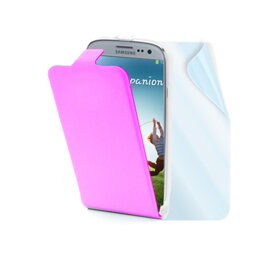 Kožené pouzdro Muvit pro Galaxy S4 růžové